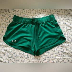 Green under armor shorts